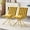Yellow, variant on Set of 2 Beige Puffy Bubble Chair Ball Chain Chair Velvet Dining Chairs with Black Legs, Modern Tufted Accent Chairs for Dining Room & Kitchen