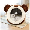 thumbnail image 5 of Cama para gatos JAMW con almohada extraíble y lavable de felpa suave de algodón premium, 5 of 5
