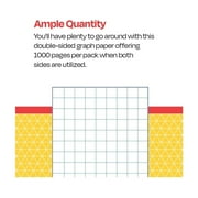 Graph Paper, 1 Inch Rule, 9 x 12 Inches, White, 500 Sheets