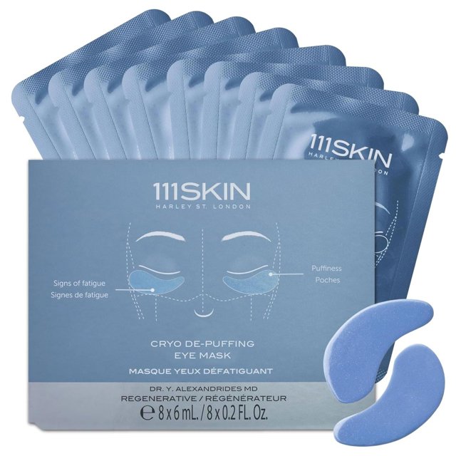 Máscara para ojos 111SKIN Cryo Depuffing con extracto de algas marinas, 8 pares