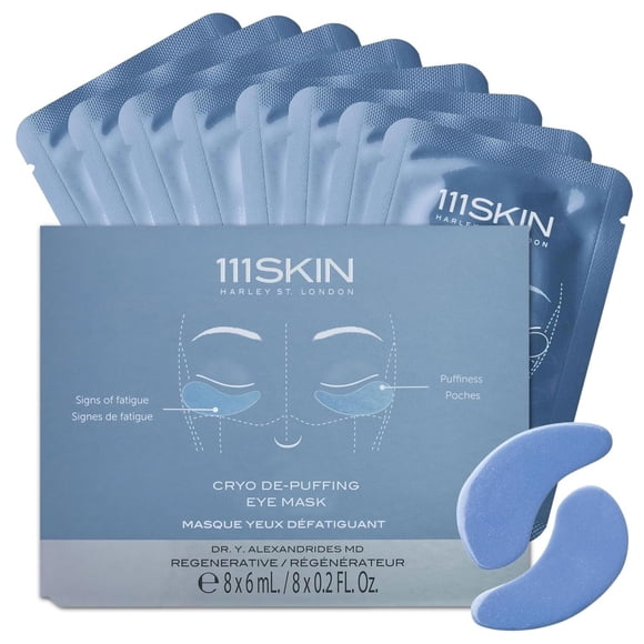 Máscara para ojos 111SKIN Cryo Depuffing con extracto de algas marinas, 8 pares