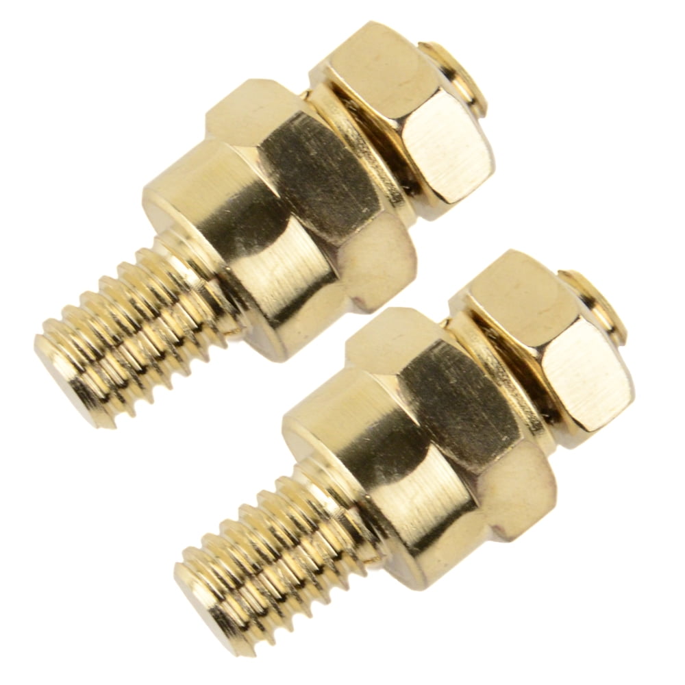 2 Pack GM Short Battery Side Post Terminal Tap Extender GMC Mount Gold