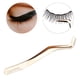 thumbnail image 5 of Pinzas curvas ergonómicas para pestañas, con peine para cejas, extensiones de pestañas portátiles DIY Dorado, 5 of 9