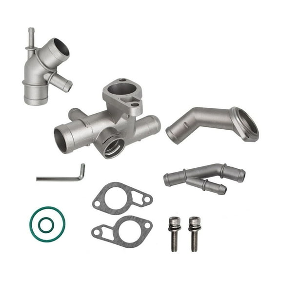 Cast Aluminum Coolant Flange Upgrade Kit Fit for VW Golf Jetta Mk4 Audi TT 06A121121C