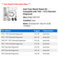 thumbnail image 2 of Auto Trans Master Repair Kit - Compatible with 1969 - 1972 Chevy Kingswood 1970 1971, 2 of 2