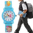thumbnail image 2 of Impermeable Reloj Para Niños Patrón De Dibujos Animados Correa De PVC Impermeable Cuarzo Reloj Para Niños Azul ANGGREK Otros, 2 of 8
