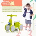 thumbnail image 3 of 6V Electric Baby Balance Bike with Bubble Machine,4 in 1 Toddler Balance Bike w/Remote Control for 1 Year Old Boys Girls Kids Ride on Toys w/Powered Motor,LED Lights (Cyan), 3 of 7