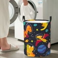 thumbnail image 4 of Lsque Dinosaurs in Space pattern Laundry Hamper Basket, Tall Woven Rope Hamper Basket for Clothes, Lightweight Storage Basket, Collapsible Waterproof-Medium, 4 of 8