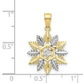 thumbnail image 5 of Auriga Fine Jewelry 10K Yellow Gold Rhodium Snowflake Charm Pendant for Women (L-25 mm,W-16 mm), 5 of 5