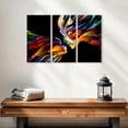 thumbnail image 2 of Elephant Stock Love Abstract Wall Art - Horizontal Multi Panel Canvas - Living Room Wall Decor - People Multi Panel - Black And Orange Decor - 23" x 14", 2 of 4