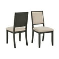 thumbnail image 2 of Weston Home Alta Wood Finish Cream Boucle Fabric Dining Chair, Set of 2, Black Oak, 2 of 8
