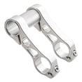 thumbnail image 4 of Extensor de manillar de bicicleta de aleación de aluminio con soporte de doble abrazadera. plata, 4 of 8