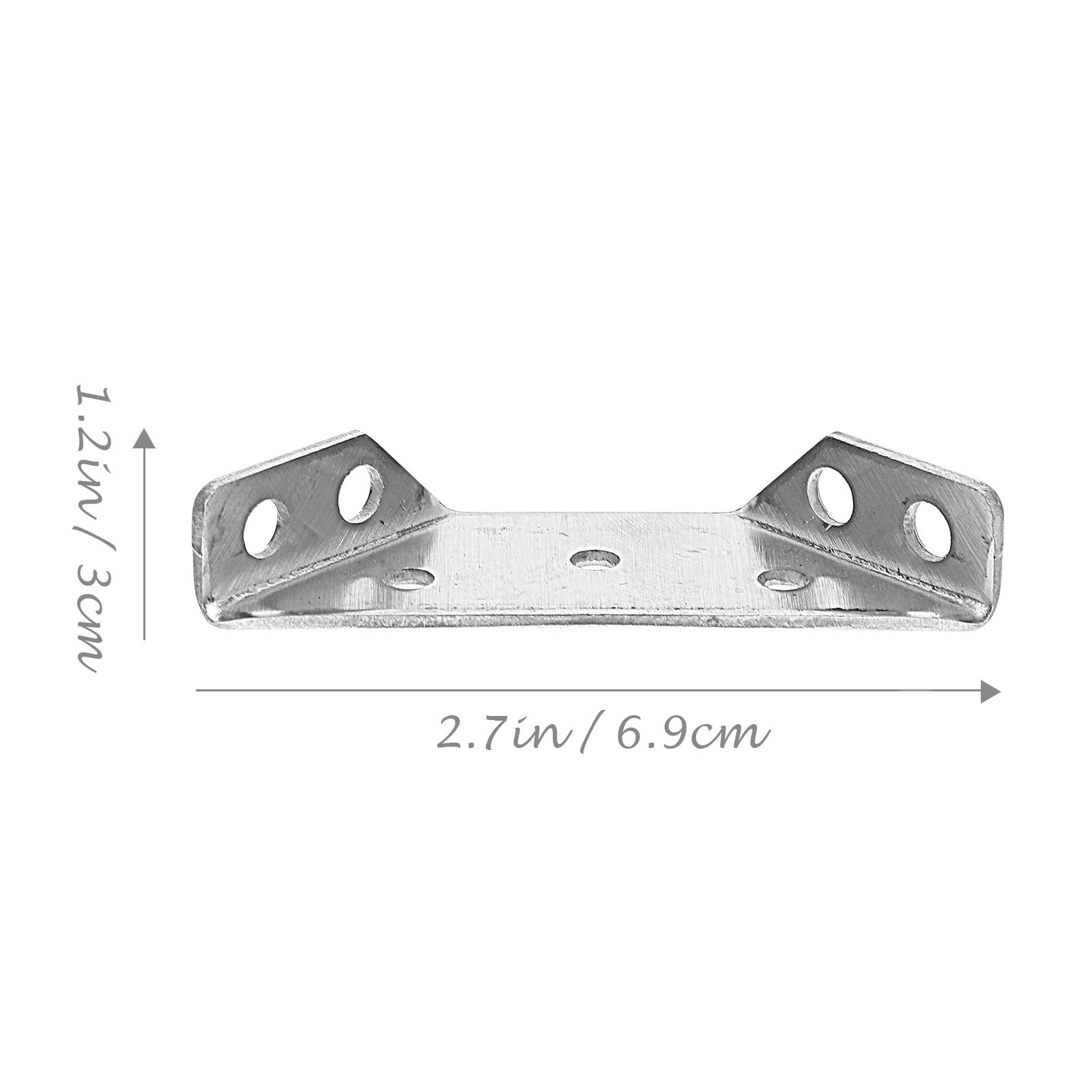 40 Pcs Corner Code Fixed on Three Sides Brace Fastener Dresser Steel Angle Shelf Bracket