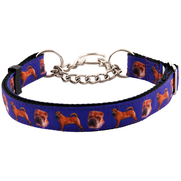 Country Brook Design Shar Pei Half Check Ribbon Dog Collar Walmart Com Walmart Com