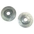 thumbnail image 7 of TRQ Front and Rear Performance Brake Rotors Set Premium G-Coated Cross Drilled & Slotted Fits Select 2005-2009 Buick LaCrosse 2004-2008 Pontiac Grand Prix, 7 of 7