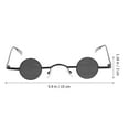 thumbnail image 2 of MLINS Small Round Frame Sunglasses for Beach Lightweight PC and Metal Black Color Fashion Design Fits Most, 2 of 8