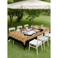 thumbnail image 3 of Outdoor Tablecloth with Umbrella Hole and Zipper, Christmas Gnomes Rectangle Table Cloth 54x80 Inch Waterproof Tablecloth, Winter Xmas Snowflakes Textured Yellow Picnic Table Cover for Patio Camping, 3 of 7