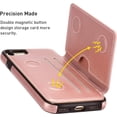 thumbnail image 3 of Card Slot Holder Wallet Case for iPhone 7/8/SE 2020, Premium PU Leather Case Kickstand with Hidden Magnetic Closure Flip Durable Protective Cover for iPhone 7/8/SE 2020 - Rose Gold, 3 of 14