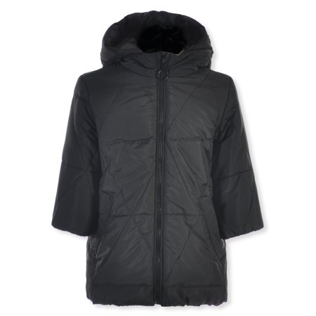 Urban Republic Baby Girls' Quilted Puffer - black, 24 months (Infant)