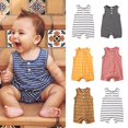 thumbnail image 1 of Été Nouveau-Né Bébé Garçons Filles Rayé Romper Combinaisons Vêtements, 1 of 5