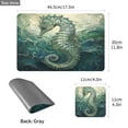 thumbnail image 4 of Wobogo Green Seahorse Placemats Coasters Set of 4 Heat-resistant Non-slip Easy to Clean Square Dinner Plate Mat, 4 of 8