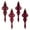 Berry Red, variant on Vickerman 7" Mauve 4-Finish Finial Ornament, 8 per Box
