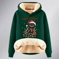 thumbnail image 4 of Women's Christmas Hoodies Thick Cat Print Long Sleeve Hooded Sweatshirts Xmas Holiday Cute Long Sleeve Loose Pullover Tops Winter Y2k Clothes, 4 of 4