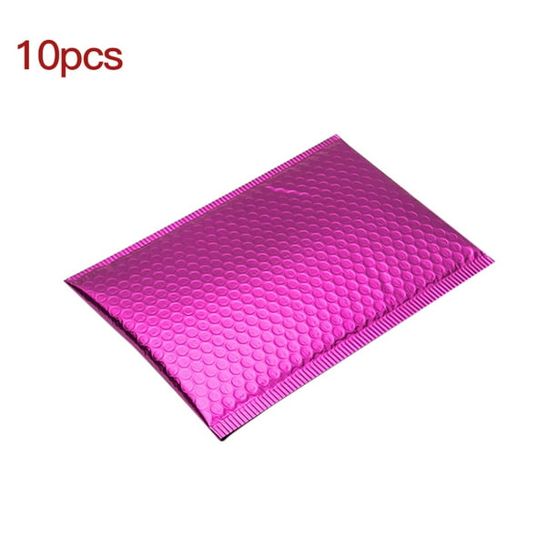 Sobres acolchados de polietileno con sello de cáscara de papel de aluminio de 10 piezas, bolsa de embalaje frágil, rosa roja, 25x17 cm sidaley HA7126-08B