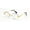 Clear, variant on Clear Sunglasses Gold Metal Classy Model Men Rap Style