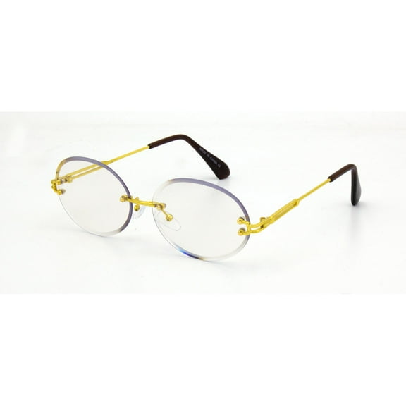 Clear Sunglasses Gold Metal Classy Model Men Rap Style