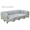 thumbnail image 3 of Aukfa Modular Sectional Couch Set - Single Sofa Chair- Flannel - Gray, 3 of 10