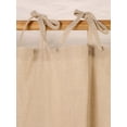 thumbnail image 6 of The Art Box Solid Linen Curtains 95 Inches Long 2 Pack, Textured Gauze Linen Curtain Drapes Tie Top Curtain Panels for Bedroom/Living Room/Sliding Door Farmhouse Decor, 35"w x 95"l in, Pale Taupe, 6 of 8