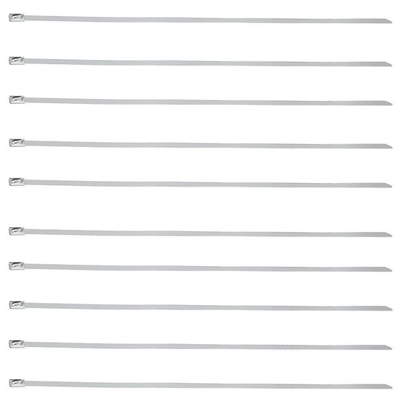 Cinchos de Aceros de Inoxidables WireInox20 10Pzas 20cm 4.6mm Plata Acero Inoxidable. VentDepot MXWNO-001