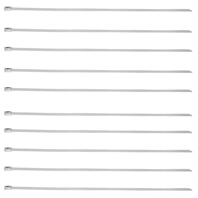Cinchos de Aceros de Inoxidables WireInox20 10Pzas 20cm 4.6mm Plata Acero Inoxidable. VentDepot MXWNO-001
