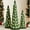 Green w/ Warm White Lights, variant on Best Choice Products Set of 3 Pre-Lit Hand-Painted Ceramic Tabletop Christmas Trees w/ Multicolor Lights - Green