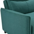 thumbnail image 5 of 3 in 1 Queen Convertible Sofa Bed, 75" Sleeper Sofa, Futon Sofa Couch with Pullout Bed & 3-Angle Adjustable Backrest,Velvet Upholstered Loveseat Lounge Sofa, for Living Room Guestroom Office, Green, 5 of 8