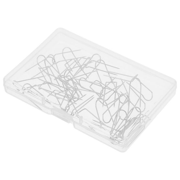 MLINS 50 Pcs Flower Arrangement U-shaped Pin 2.30X0.80X0.05CM Silver
