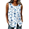 thumbnail image 2 of Fewfanhot Women's Tops, Tees & Blouses Eyelet Loose Casual Summer Tops Crew Neck Basic Sleeveless Shirts Trendy 2026, 2 of 6