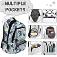 thumbnail image 6 of KUIFORTI Camo Fish Kids School Bag 17 Inch Boys Bookbag Polyester Water Resistant Bookbag with Multiple Organizer Pockets for Elementary School Students, 6 of 7