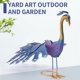 thumbnail image 4 of Estatua de JardíN Arte Pavo Real para Patio - DecoracióN CéSped Metal Realista Escultura Al Aire Libre FáCil Montaje Bricolaje, 4 of 5