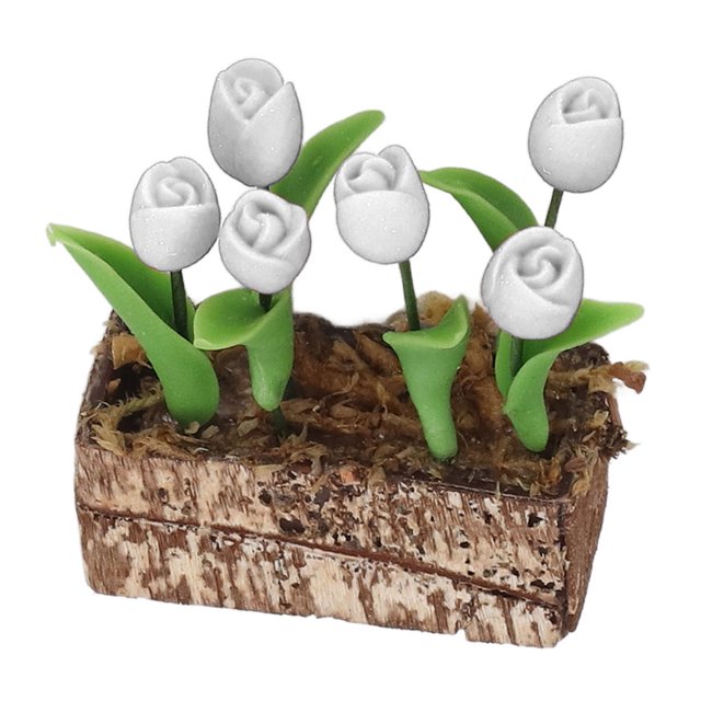Modelo De Flor Simulada, Adorno De Tulipanes Artificiales, Muñeca 1:12
