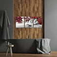 thumbnail image 3 of 3 Piece Wall Art Black White and Red Waterfall Picture Prints Autumn Forest Tree Landscape Painting Nature Canvas Artwork for Home Office Bathroom Living Room Decor Framed Ready to Hang, 3 of 6