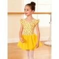 thumbnail image 5 of Aideaone Ballet Leotard for Girls Toddler Dance Dress Outfit with Skirt Ruffle Sleeve 3-8Y, 5 of 7
