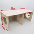 thumbnail image 2 of Casa de madera maciza para hámster, ardilla, erizo, casa de madera, nido de madera para oso dorado, dormitorio para cerdos holandeses, casa pequeña para gallinas, 2 of 6