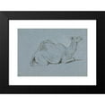 thumbnail image 2 of George Jones 24x17 Black Modern Framed Museum Art Print Titled - A Camel Resting, Side View to the Right (ca. 1856), 2 of 5