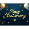 thumbnail image 4 of Colorful Happy Anniversary Banner with Balloons and Confetti Backdrop Background Decorations Party Supplies Photography Props Celebration Decor, 4 of 7