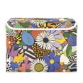 thumbnail image 7 of Yayeee Collapsible Cube Storage Bin with Lid Fabric Closet Decorative Basket with Handles, Blue Floral, 7 of 7