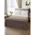 thumbnail image 2 of Brown Beige Ombre Flat Sheets Only Twin XL Size, Soft Breathable Bed Top Sheets for Mattress, Farmhouse Vintage Wooden Striped Luxury Bedding Flat Sheets for Home Hotel Bedroom Bed Protection, 2 of 9