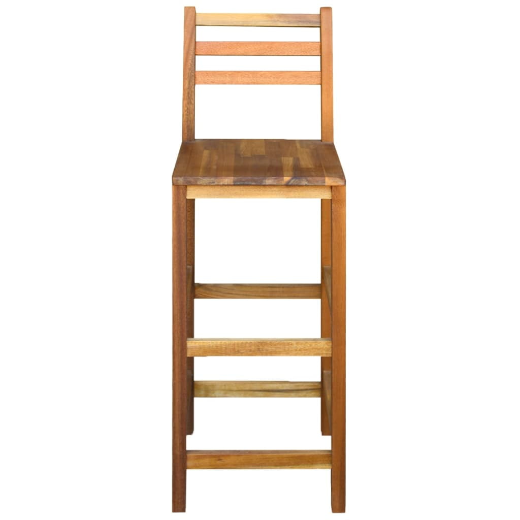 Kepooman 43" Outdoor Patio Wooden Height Bar Chair with High Back, Set of 2, Brown Kepooman 43" Outdoor Patio Wooden Height Bar Chair with High Back, Set of 2, Brown