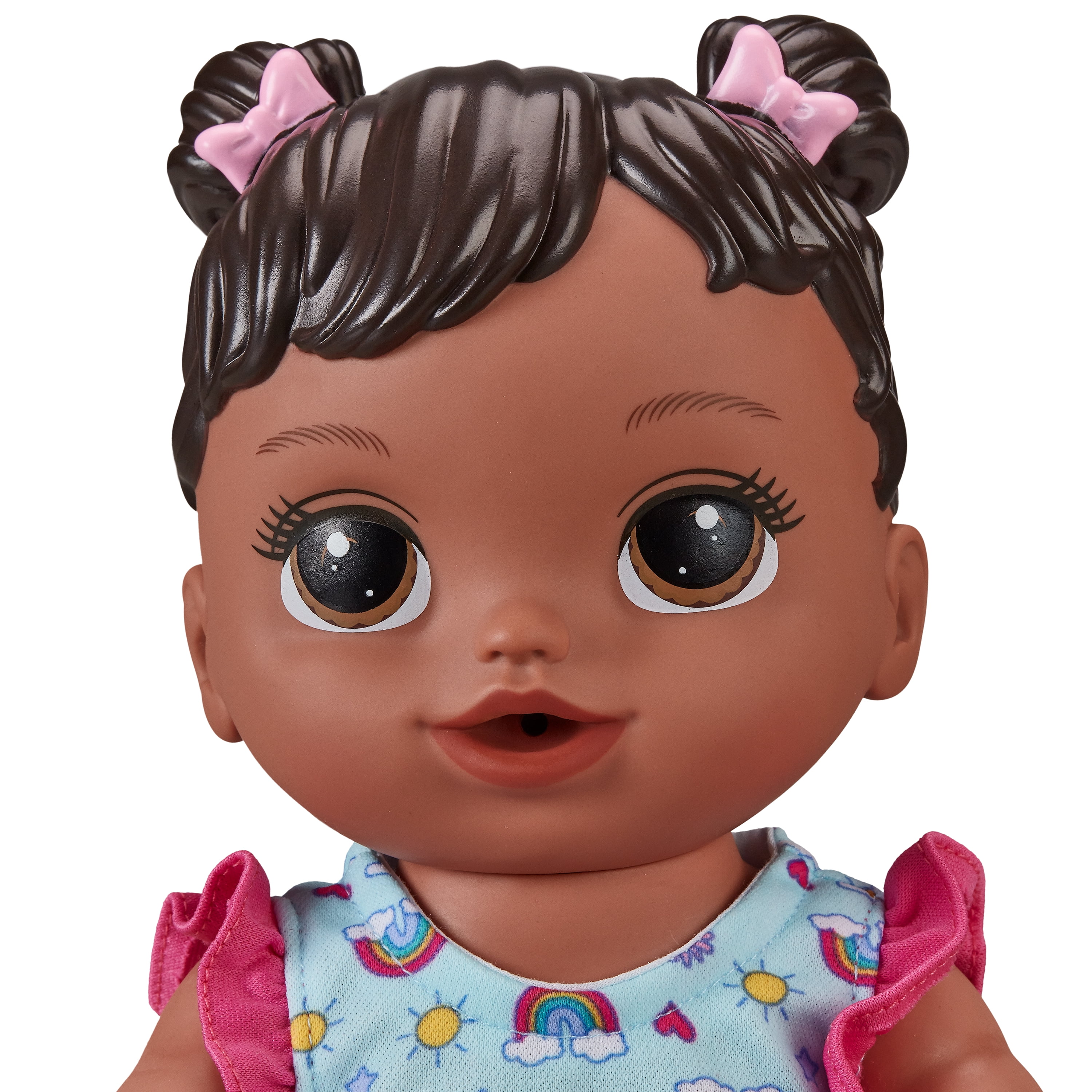 My Sweet Love Soft Baby and Unicorn Floaty Play Set, 2 Piece Bath Toy, Afro-American, Kids Ages 2+
